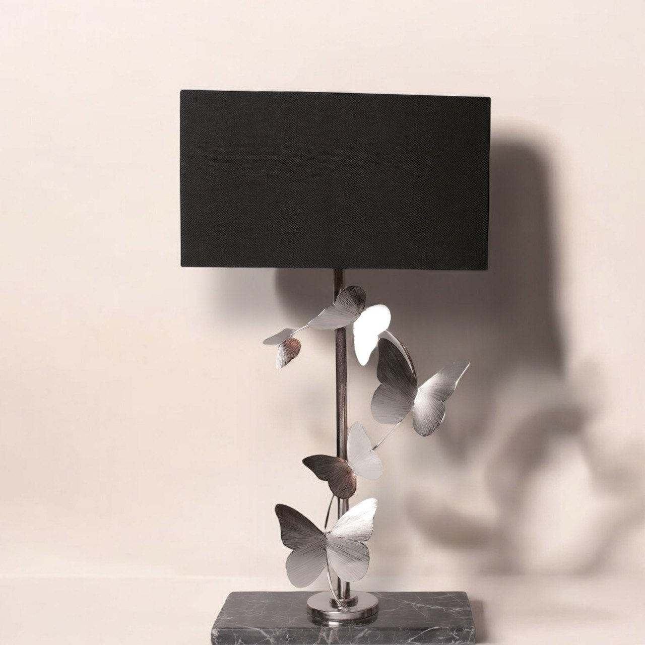 Silver Butterfly Table Lamp