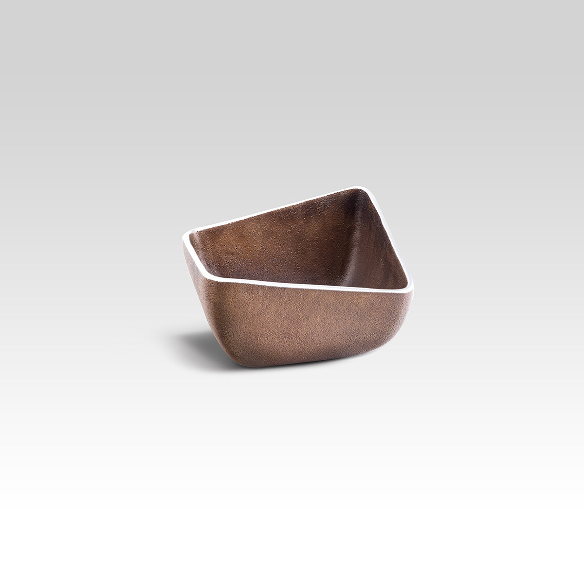 Minimal Decorative Ring Rectangular Bowl / Antique Gold