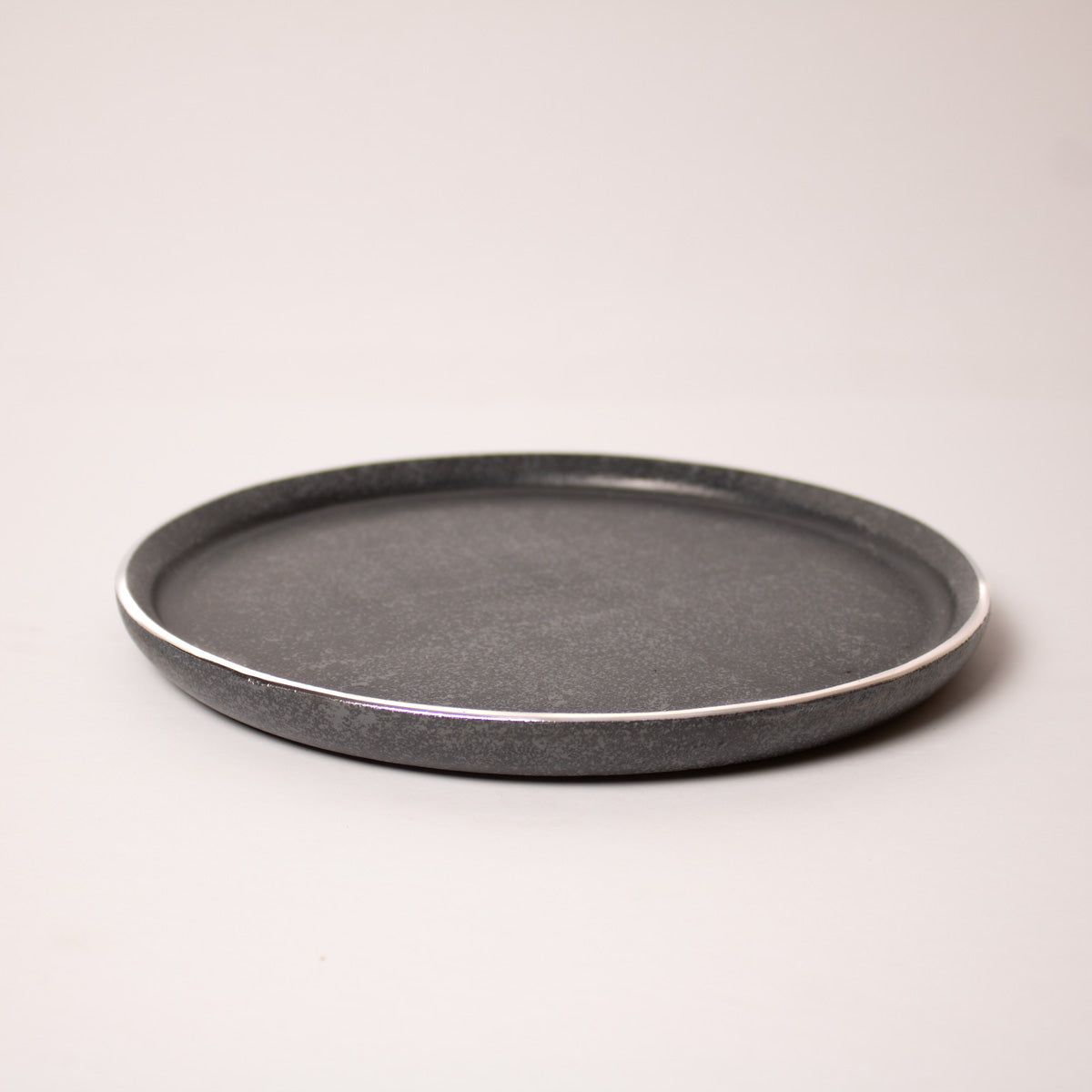 Round Tray for Coffee Table – Gray Tray - Close Look