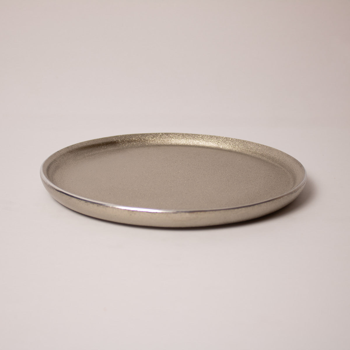 Stunning Decorative Plate – Silver -Jewelry and Candle Plate for Coffee Tables