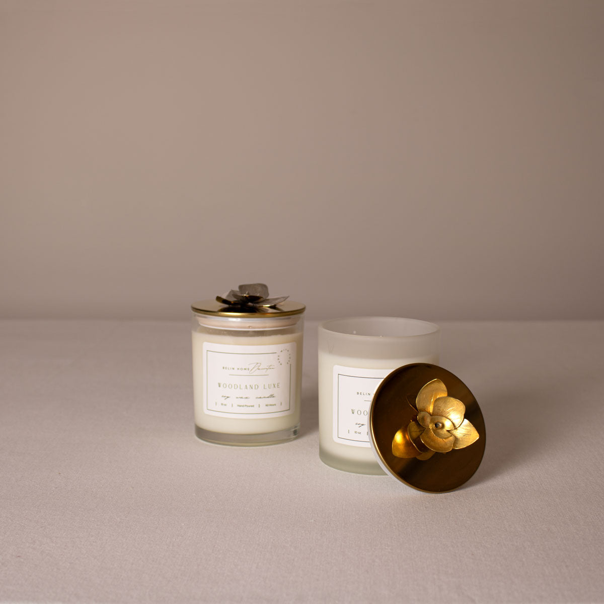 scented jar candles with orchid lid