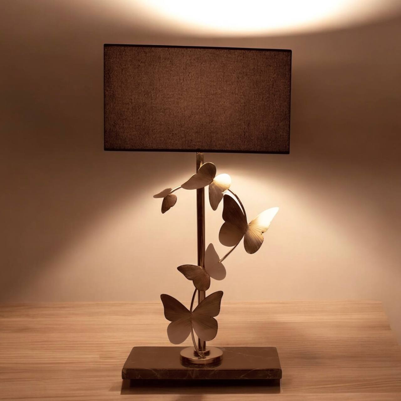 Silver Butterfly Table Lamp