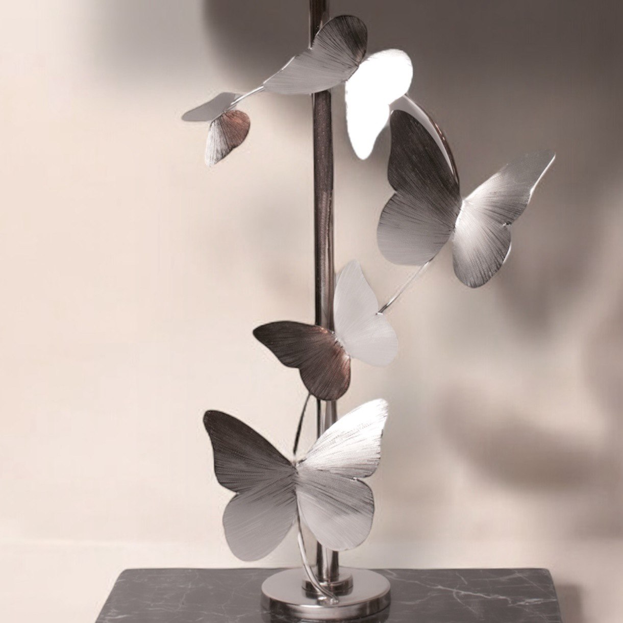 Silver Butterfly Table Lamp