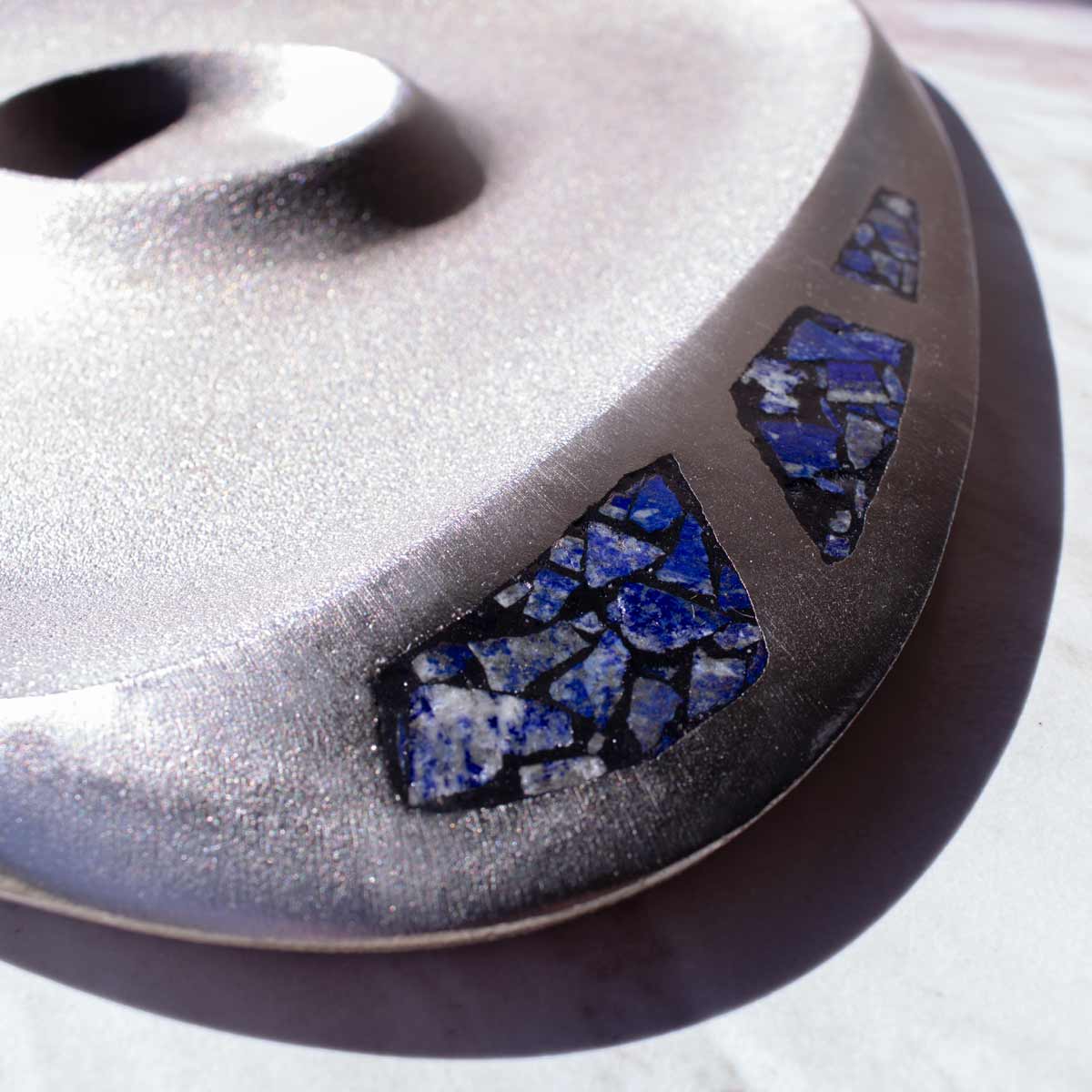 Decorative Candle Holder Tray for Coffee Table, Lapis Lazuli Tray