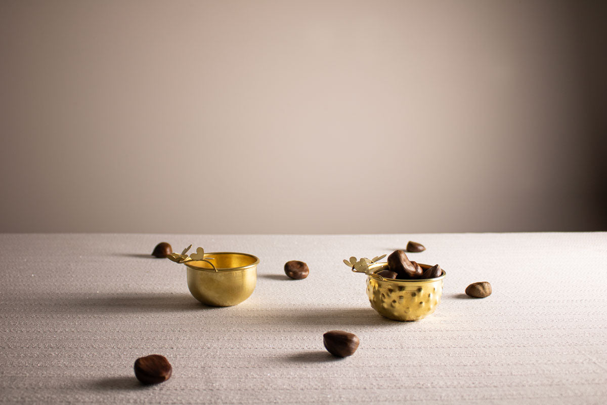 Small Brass Gold Decorative Nut Bowls