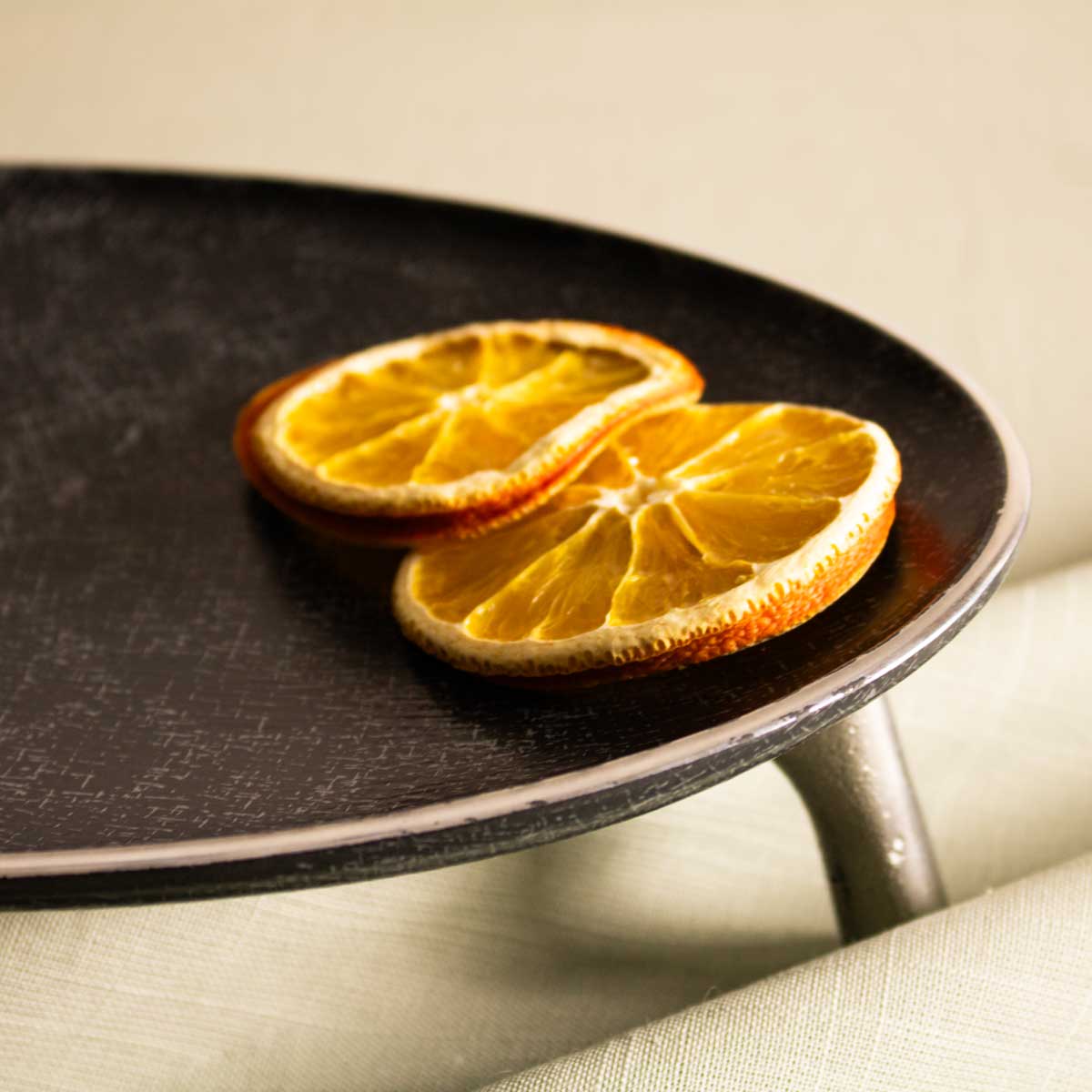 Oval Pedestal Serving Trays for Table – Ideal Candle, Sweet, Dessert Trays - gray - side