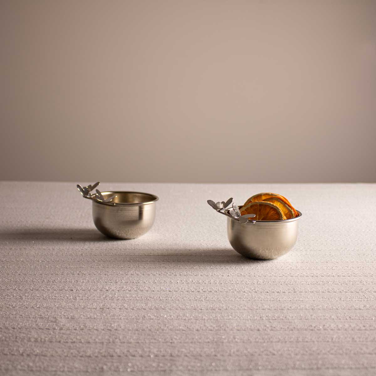 Small Brass Silver Decorative Nut Bowls