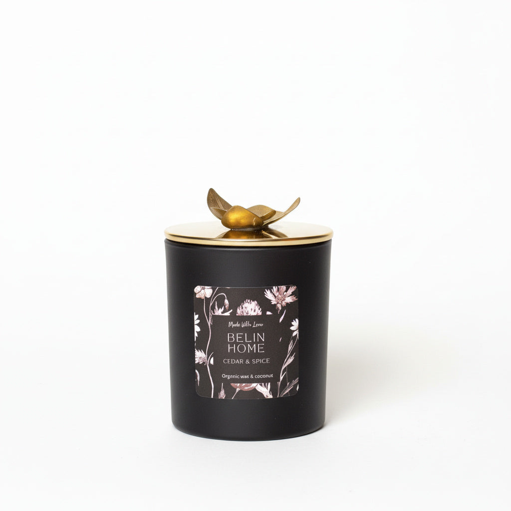 scented jar candles with orchid lid