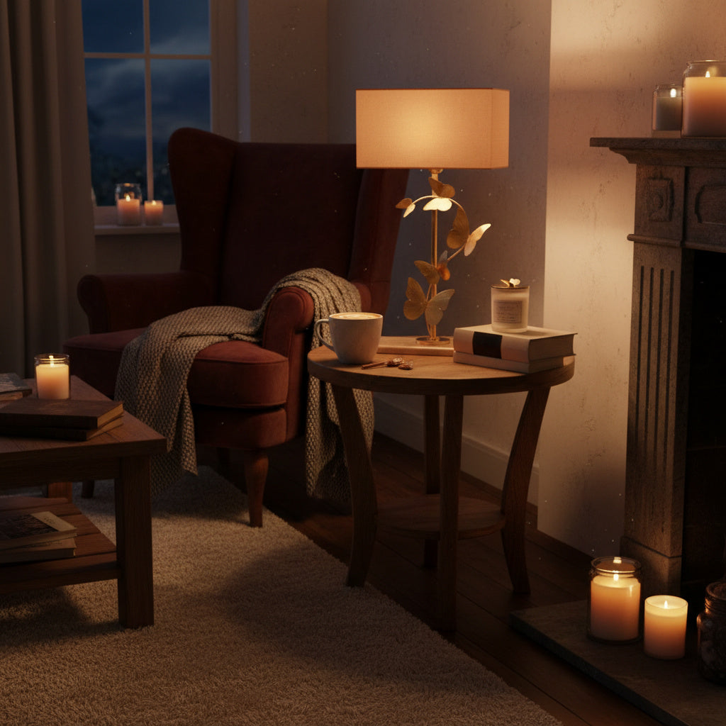 Butterfly table lamp gold brass