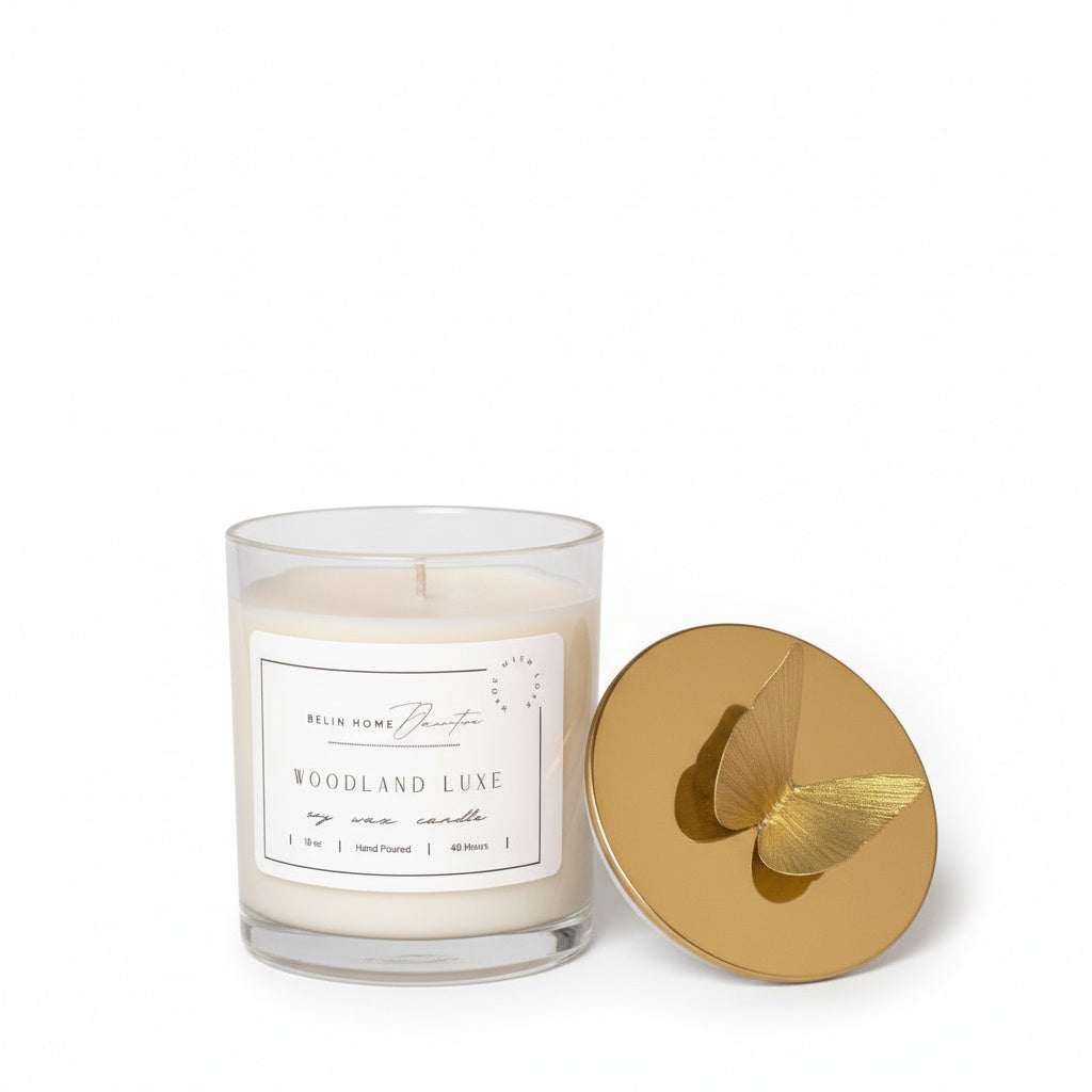 Scented Jar Candles with Butterfly Lids