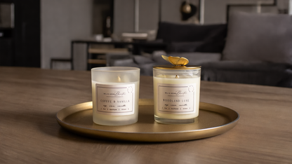 Scented Jar Candles with Butterfly Lids