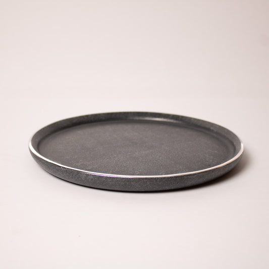 Round Tray for Coffee Table – Gray Tray - Close Look