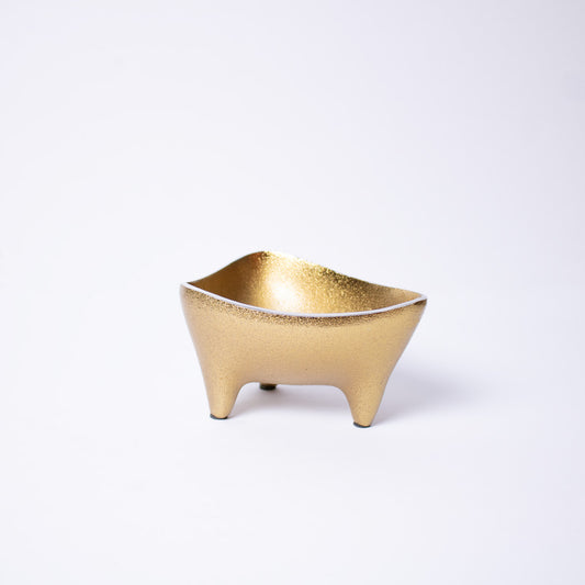Pedestal Decorative Fruit Bowl – Functional Nut and Jewelry Bowl for Tables - small- gold