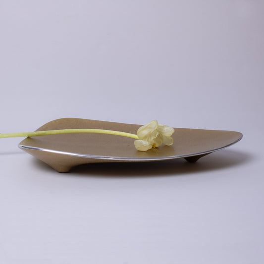 Decorative Pedestal Gold Plate