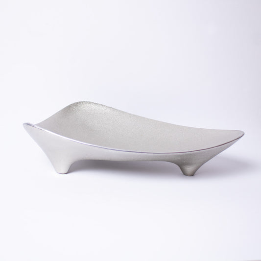 Large Silver Footed Fruit Bowl