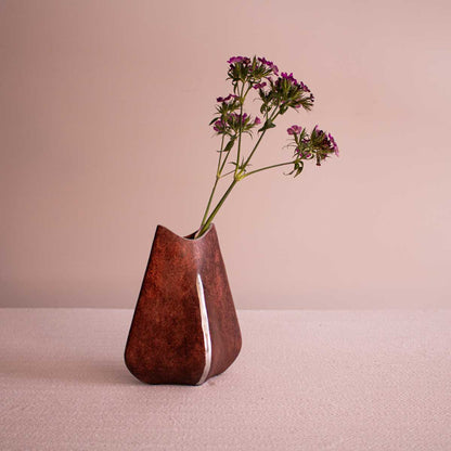 Amber brown Flower Vase - Aluminum Vase Centerpieces for Table