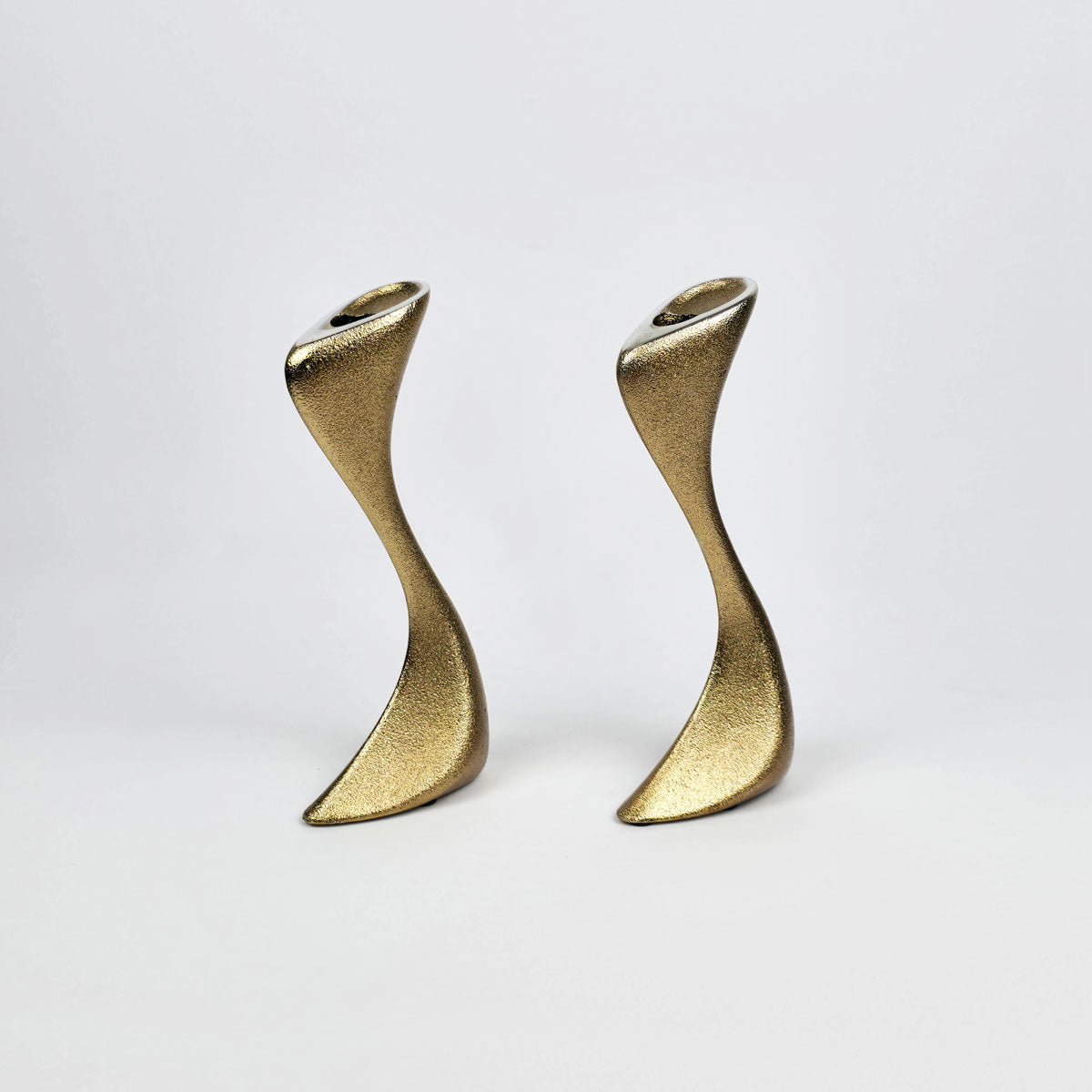 Candle Holders for Taper Candles - Pair of gold Candle Holders - small