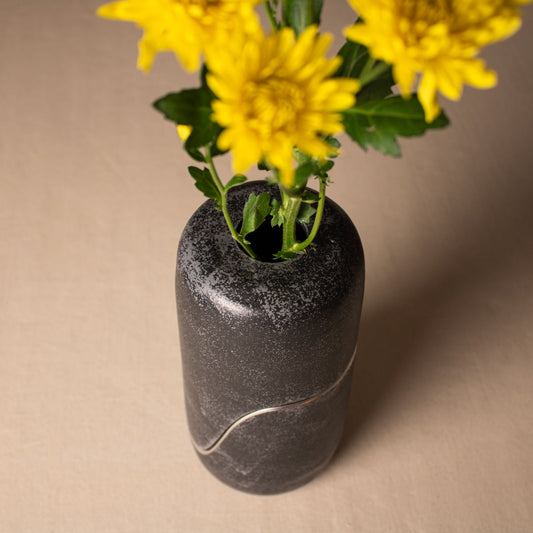 Flower and Bud Vase for Table - amber gray