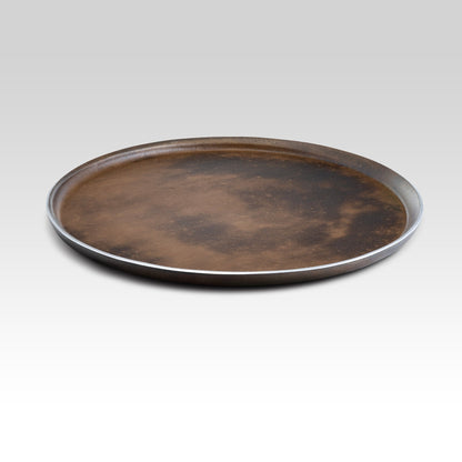 Round Tray, Serving Tray: Ideal Candle Holder Tray, Catch All Tray & Coffee Table Tray. Gold Round Tray